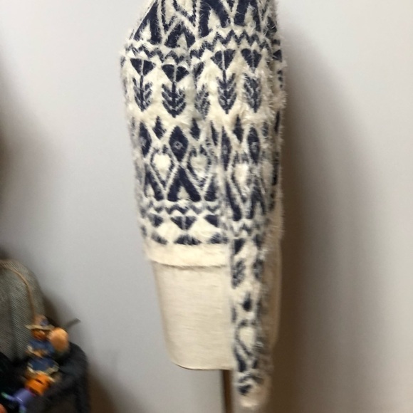 𝅺Topshot  Boho Y2k shaggy Fur Fuzzy soft Long sleeve sweater ‎ size 6  #w1017 - Picture 4 of 10